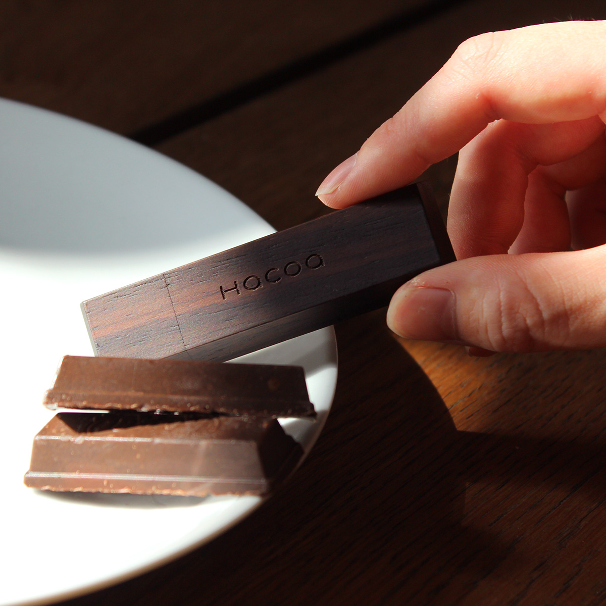 実用性とユーモア◎まるでチョコレートのような木製USBメモリ