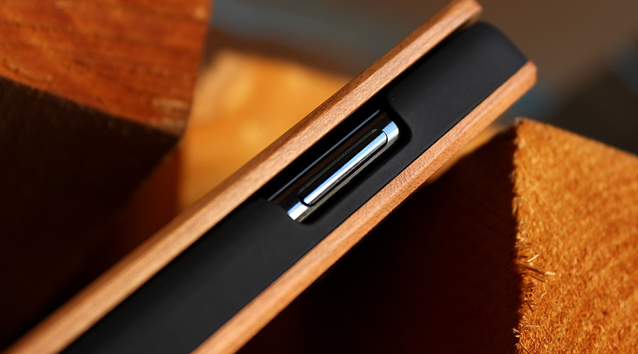 手帳型の木製アイフォンケース、iPhone XS/X専用フリップケース