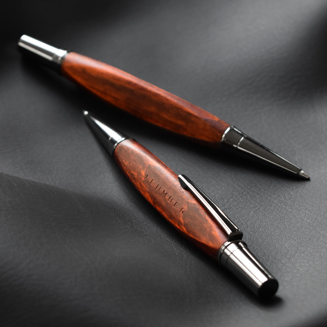 【限定カラー】銘木をプラスしたボールペン「TRIANGLE BODY BALLPOINT PEN ラセットブラウン」