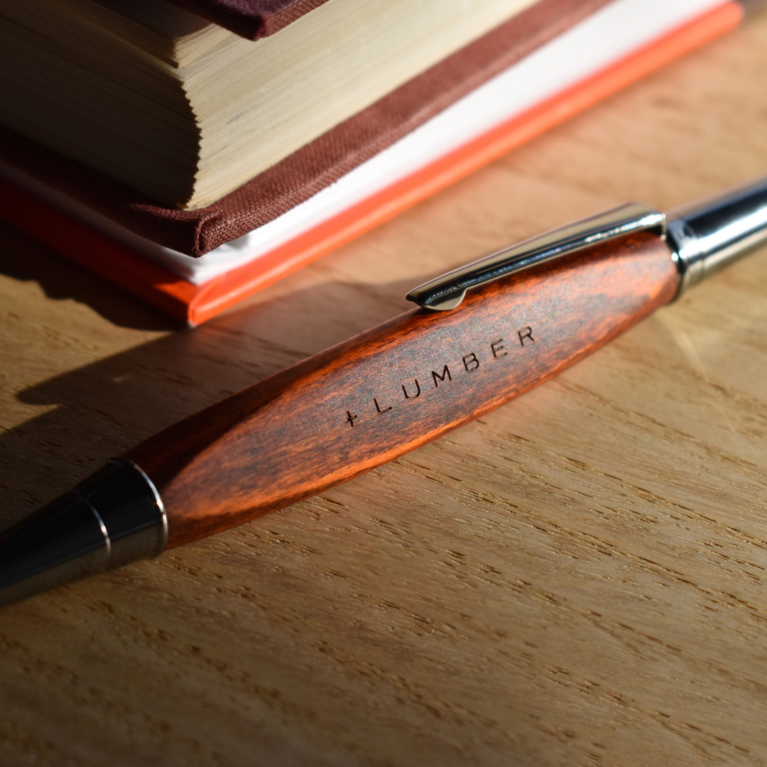 【限定カラー】銘木をプラスしたボールペン「TRIANGLE BODY BALLPOINT PEN ラセットブラウン」