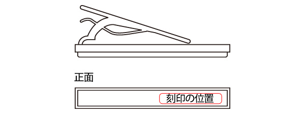 タイピンの名入れ位置