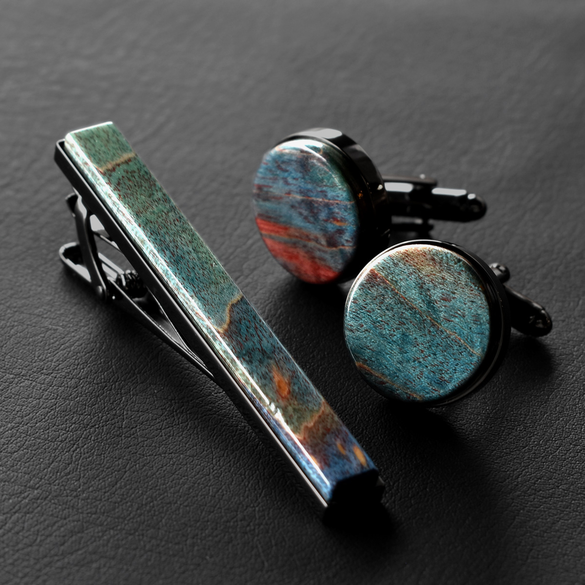【一部店舗限定】TIE PINS & CUFF LINKS ギフトセット（スタビライズドウッド）
