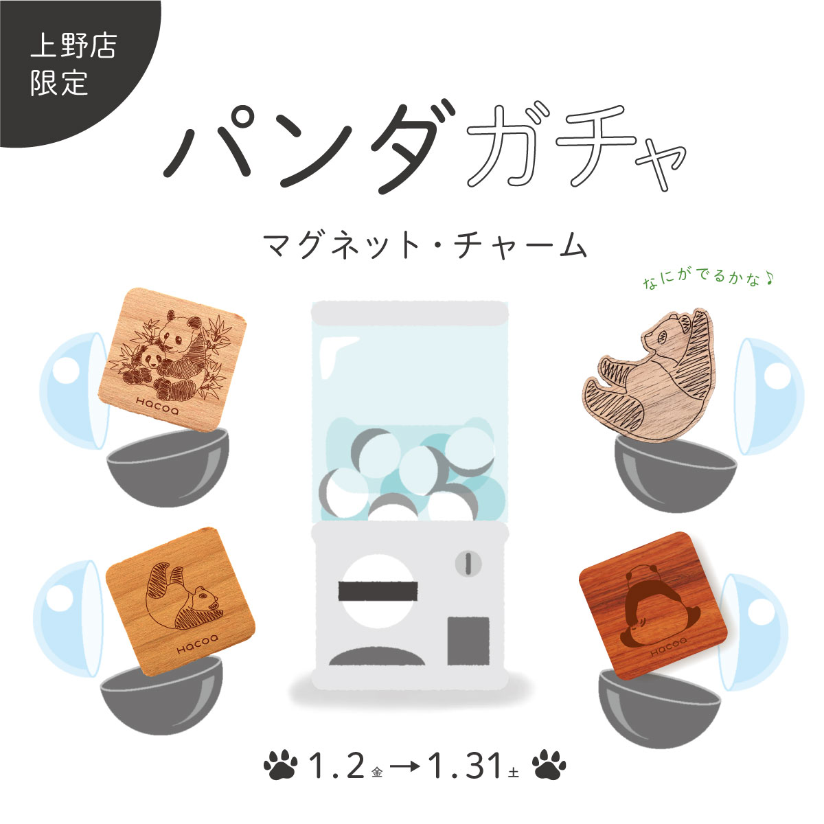 【上野店】パンダガチャ&イラスト半額!