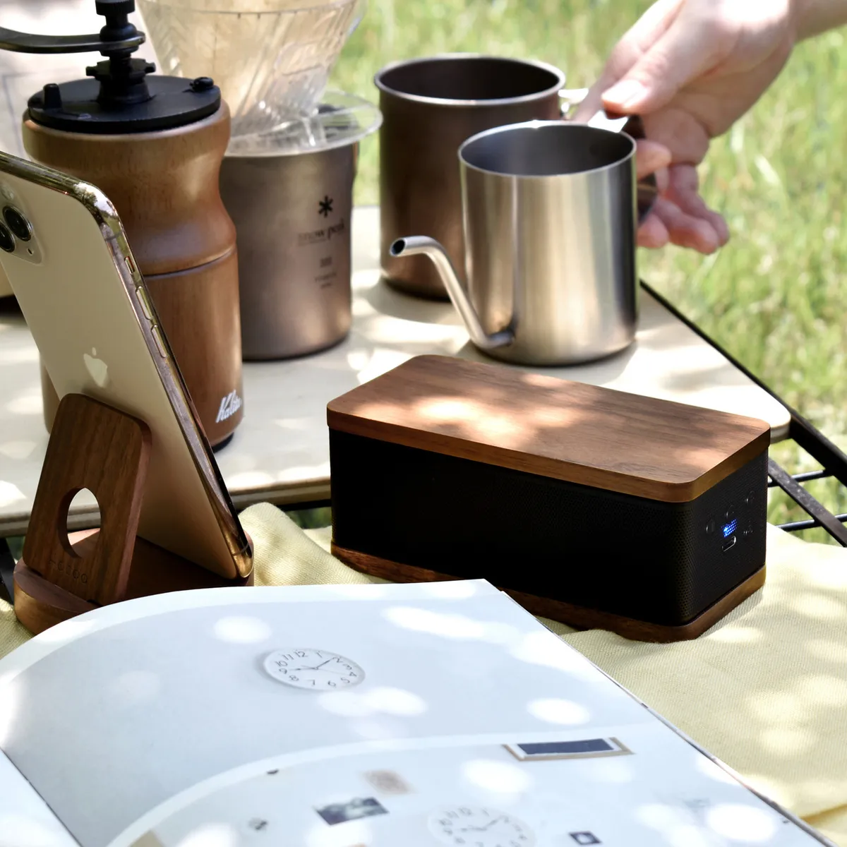 【待望の再入荷】音楽を楽しみ、空間を彩る。木製Bluetoothモバイルスピーカー「MOBILE SPEAKER」