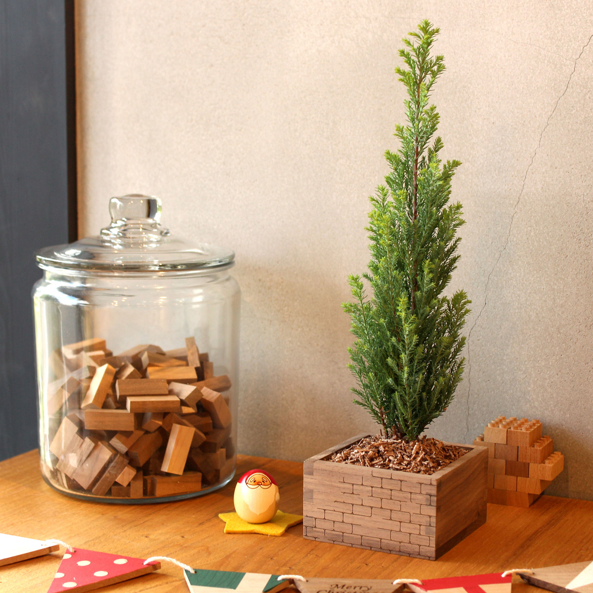ワークショップ-枡でつくるクリスマスツリー